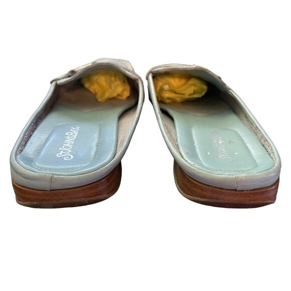 St. John’s Bay Blue Leather Flex Form Slip On Mule Slide Size 7 - Picture 8 of 8